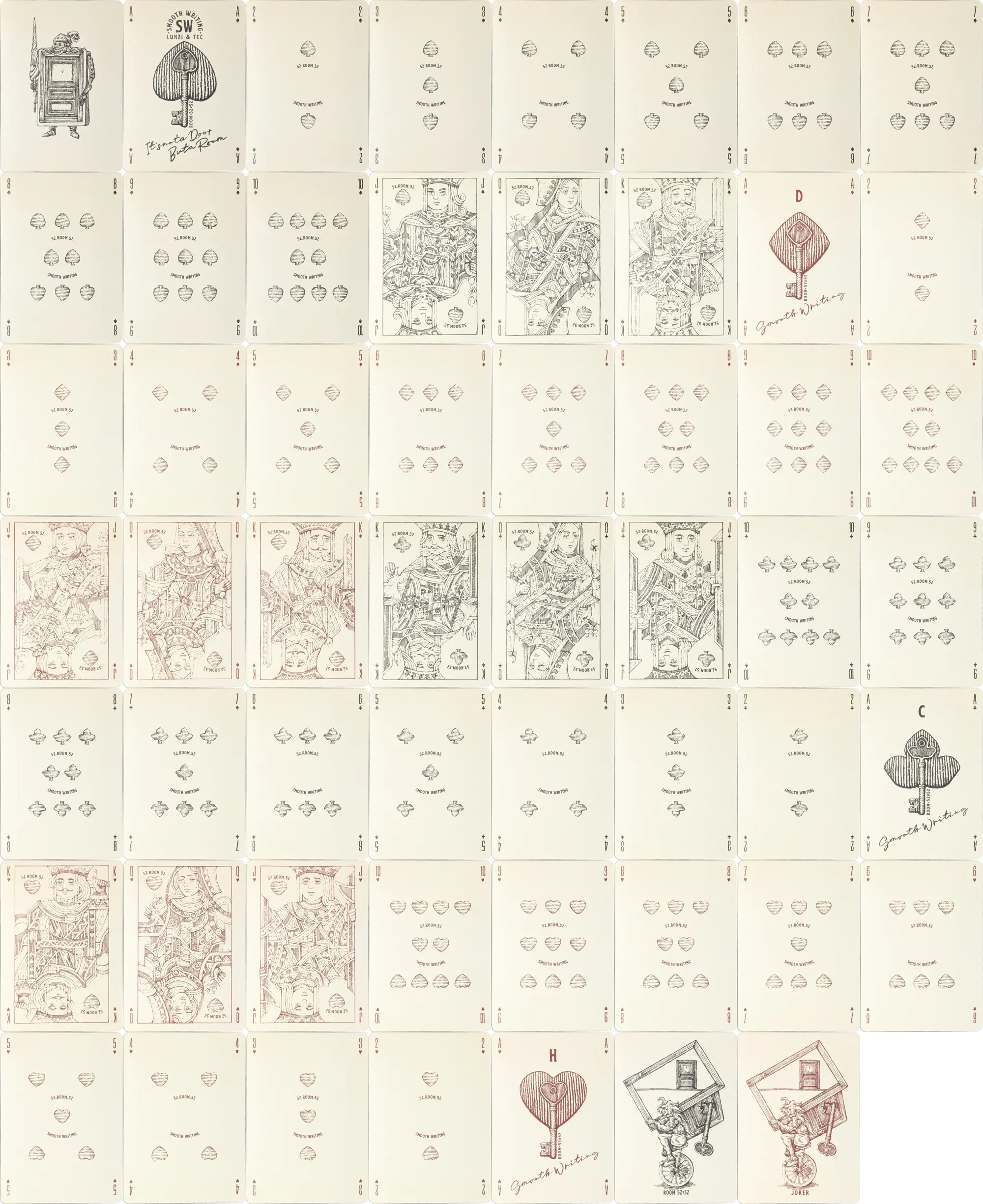 Room 52 x 52 (Line Art Collection) Face
